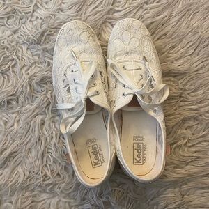 White lace platform Sneakers